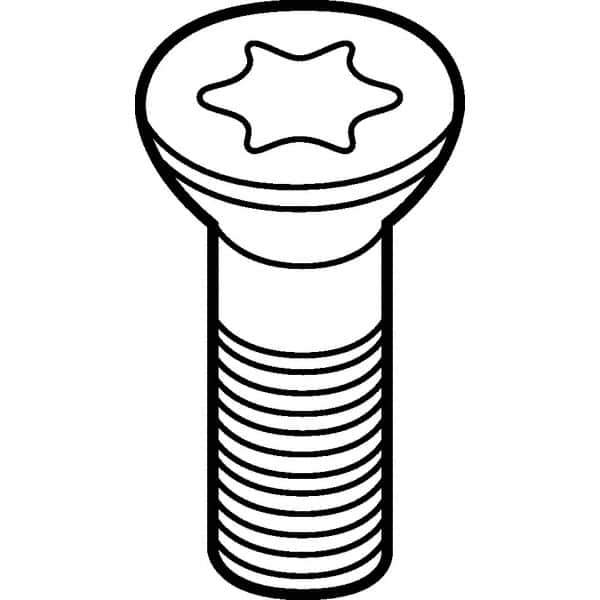 Kennametal - Torx Cap Screw for Indexables - M8x1.25 Thread, For Use with Inserts - Apex Tool & Supply