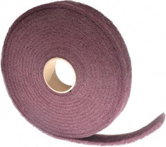 3M - 30' Long x 2" Wide Nonwoven Roll - Very Fine Grade, Purple, Aluminum Oxide - Apex Tool & Supply