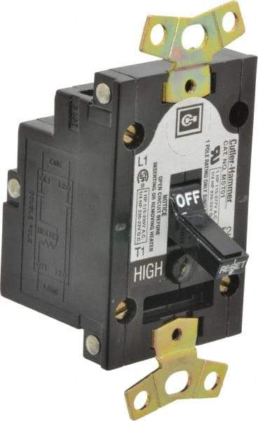 Eaton Cutler-Hammer - 1 Pole, 0.4 to 16 Amp, NEMA, Open Toggle Manual Motor Starter - 43.2mm Wide x 40.1mm Deep x 96.8mm High, 1 hp at 120/240 V, 1 hp at 277 V, 1/4 hp at 120/240 V & 1/4 hp at 32 V, CSA Certified & UL Listed - Apex Tool & Supply