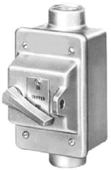 Eaton Cutler-Hammer - 2 Poles, 0.4 to 16 Amp, NEMA, Enclosed Toggle Manual Motor Starter - 60.5mm Wide x 50mm Deep x 105.7mm High, 1 hp at 120/240 V, 1 hp at 277 V & 1/4 hp at 32 V, CSA Certified, NEMA 3/4/5 & UL Listed - Apex Tool & Supply