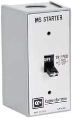 Eaton Cutler-Hammer - 1 Pole, 0.4 to 16 Amp, NEMA, Enclosed Toggle Manual Motor Starter - 60.5mm Wide x 71.9mm Deep x 105.7mm High, 1 hp at 120/240 V, 1 hp at 277 V, 1/4 hp at 120/240 V & 1/4 hp at 32 V, CSA Certified, NEMA 1, UL Listed - Apex Tool & Supply