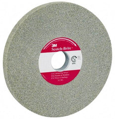 3M - 2" Diam, 1/8" Face Width, 1/8" Center Hole, Fine Grade, Silicon Carbide Deburring Wheel - Unitized, Soft Density 3 Grade, 16,100 RPM - Apex Tool & Supply