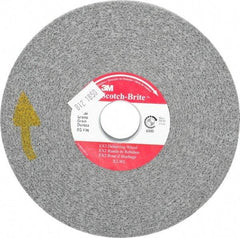 3M - 6" Diam, 1/2" Face Width, 1" Center Hole, Fine Grade, Silicon Carbide Deburring Wheel - Convolute, Hard Density 8 Grade, 6,000 RPM - Apex Tool & Supply