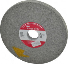 3M - 6" Diam, 1/2" Face Width, 1" Center Hole, Medium Grade, Silicon Carbide Deburring Wheel - Convolute, Hard Density 8 Grade, 6,000 RPM - Apex Tool & Supply