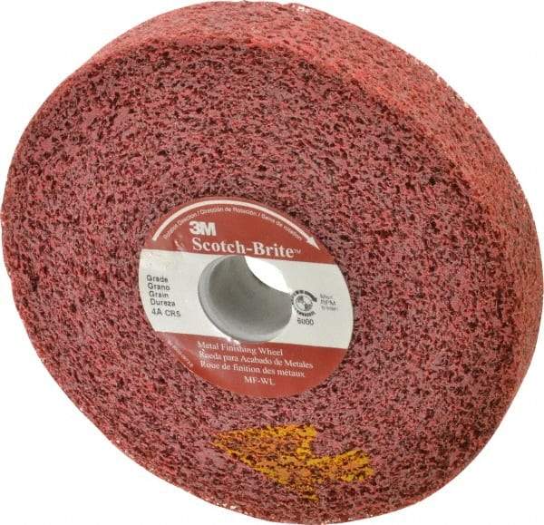 3M - 6" Diam, 1" Face Width, 1" Center Hole, Coarse Grade, Aluminum Oxide Deburring Wheel - Convolute, Soft Density 4 Grade, 6,000 RPM - Apex Tool & Supply