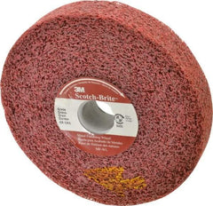 3M - 6" Diam, 1" Face Width, 1" Center Hole, Coarse Grade, Aluminum Oxide Deburring Wheel - Convolute, Soft Density 4 Grade, 6,000 RPM - Apex Tool & Supply