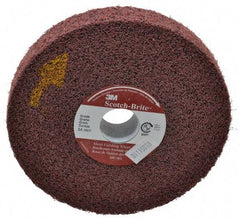 3M - 6" Diam, 1" Face Width, 1" Center Hole, Medium Grade, Aluminum Oxide Deburring Wheel - Convolute, Medium Density 5 Grade, 6,000 RPM - Apex Tool & Supply