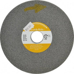 3M - 6" Diam, 2" Face Width, 1" Center Hole, Medium Grade, Aluminum Oxide Deburring Wheel - Convolute, Medium Density 5 Grade, 6,000 RPM - Apex Tool & Supply