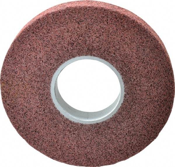 3M - 8" Diam, 1" Face Width, 3" Center Hole, Medium Grade, Aluminum Oxide Deburring Wheel - Convolute, Medium Density 5 Grade, 4,500 RPM - Apex Tool & Supply
