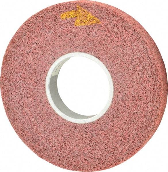 3M - 8" Diam, 1" Face Width, 3" Center Hole, Coarse Grade, Aluminum Oxide Deburring Wheel - Convolute, Medium Density 5 Grade, 4,500 RPM - Apex Tool & Supply