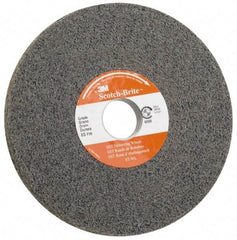 3M - 12" Diam, 1/2" Face Width, 5" Center Hole, Fine Grade, Silicon Carbide Deburring Wheel - Convolute, Hard Density 8 Grade, 3,000 RPM - Apex Tool & Supply