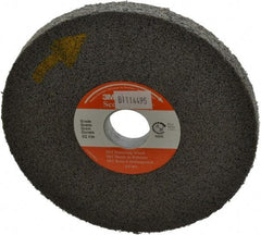 3M - 6" Diam, 1/2" Face Width, 1" Center Hole, Fine Grade, Silicon Carbide Deburring Wheel - Convolute, Hard Density 8 Grade, 6,000 RPM - Apex Tool & Supply