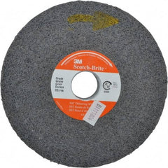 3M - 6" Diam, 1" Face Width, 1" Center Hole, Fine Grade, Silicon Carbide Deburring Wheel - Convolute, Hard Density 8 Grade, 6,000 RPM - Apex Tool & Supply