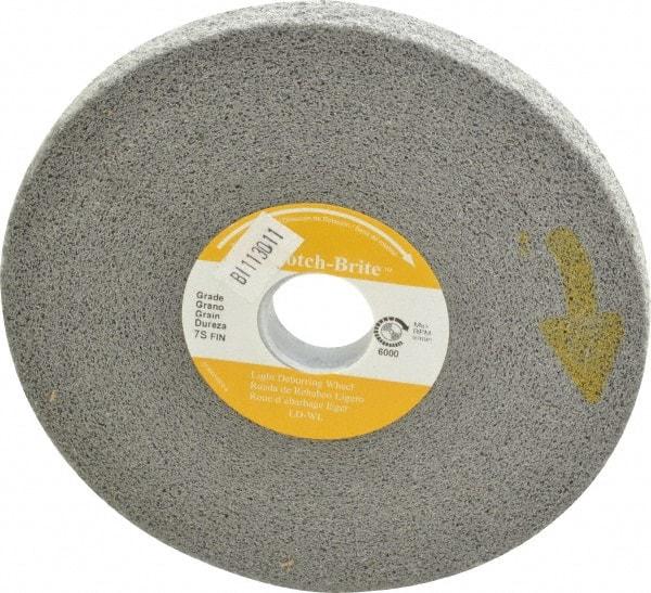 3M - 6" Diam, 1/2" Face Width, 1" Center Hole, Fine Grade, Silicon Carbide Deburring Wheel - Convolute, Hard Density 7 Grade, 6,000 RPM - Apex Tool & Supply