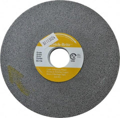 3M - 6" Diam, 1/2" Face Width, 1" Center Hole, Fine Grade, Silicon Carbide Deburring Wheel - Convolute, Hard Density 8 Grade, 6,000 RPM - Apex Tool & Supply