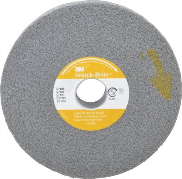 3M - 6" Diam, 1" Face Width, 1" Center Hole, Fine Grade, Silicon Carbide Deburring Wheel - Convolute, Soft Density 6 Grade, 6,000 RPM - Apex Tool & Supply