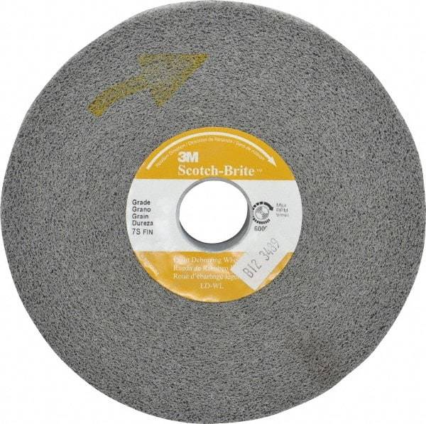 3M - 6" Diam, 1" Face Width, 1" Center Hole, Fine Grade, Silicon Carbide Deburring Wheel - Convolute, Hard Density 7 Grade, 6,000 RPM - Apex Tool & Supply