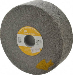 3M - 6" Diam, 2" Face Width, 1" Center Hole, Fine Grade, Silicon Carbide Deburring Wheel - Convolute, Hard Density 7 Grade, 6,000 RPM - Apex Tool & Supply