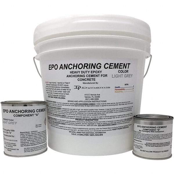 Made in USA - 256 oz Pail Two Part Epoxy - 1440 min Working Time, 15,000 psi Shear Strength - Apex Tool & Supply