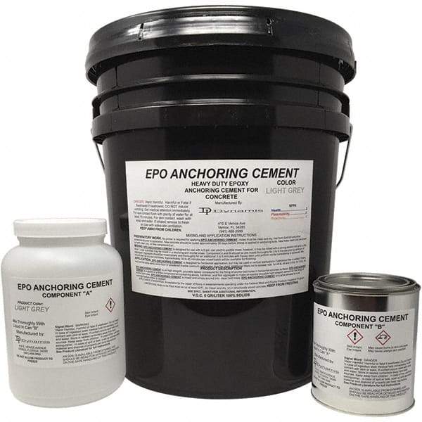 Made in USA - 640 oz Pail Two Part Epoxy - 1440 min Working Time, 15,000 psi Shear Strength - Apex Tool & Supply