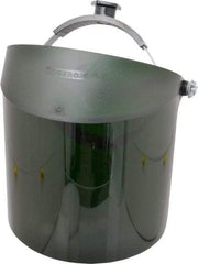 Oberon - Ratchet Adjustment, Welding Face Shield & Headgear Set - 14" Wide x 8" High x 0.015" Thick, Green Window - Apex Tool & Supply
