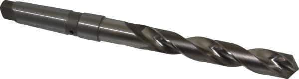 Value Collection - 1-1/8", 4MT 118° Point Cobalt Taper Shank Drill Bit - Bright Finish, 7-3/4" Flute Length, 13-3/8" OAL, Spiral Flute, Through Coolant - Apex Tool & Supply