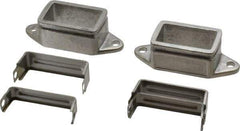 KabelSchlepp - 2.17 Inch Outside Width x 1.38 Inch Outside Height, Cable and Hose Carrier Stainless Steel Tube Mounting Bracket Set - 2.56 Inch Bend Radius, 1.77 Inch Inside Width x 0.98 Inch Inside Height - Apex Tool & Supply