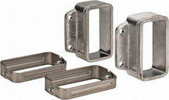 KabelSchlepp - 3.35 Inch Outside Width x 3.35 Inch Outside Height, Cable and Hose Carrier Stainless Steel Tube Mounting Bracket Set - 3.98 Inch Bend Radius, 2.87 Inch Inside Width x 1-1/2 Inch Inside Height - Apex Tool & Supply