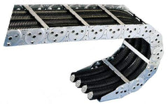 KabelSchlepp - 3 Ft. Long, Steel, Fixed Open Cable and Hose Carrier - 7.31 Inch Inside Width x 1.81 Inch Inside Height, 8-1/4 Inch Outside Width x 2.68 Inch Outside Height, 10.24 Inch Bend Radius - Apex Tool & Supply