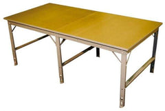 Phillocraft - 96 Wide x 66" Deep x 33" High, Wood Production Table - Comfort Edge, Adjustable Height Legs - Apex Tool & Supply