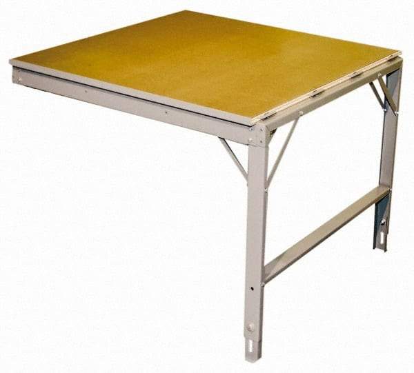 Phillocraft - 48 Wide x 60" Deep x 33" High, Wood Production Table - Comfort Edge, Adjustable Height Legs - Apex Tool & Supply