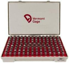 Vermont Gage - 125 Piece, 0.5015-0.6255 Inch Diameter Plug and Pin Gage Set - Minus 0.0002 Inch Tolerance, Class ZZ - Apex Tool & Supply