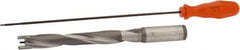 Kennametal - 16.67 to 17.17mm Diam, 7xD, 126mm Max Depth, 3/4" Shank Diam, 148.38mm Flute, 203.2mm OAL, Replaceable Tip Drill - KSEM0656 Insert, 1 Seat Size, Series KSEM - Apex Tool & Supply