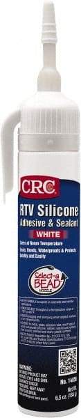 CRC - 8 oz Tube White RTV Silicone Gasket Sealant - -76 to 356°F Operating Temp, 24 hr Full Cure Time - Apex Tool & Supply