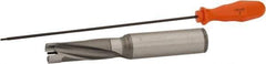 Kennametal - 20.64 to 21.14mm Diam, 3xD, 61.91mm Max Depth, 1" Shank Diam, 3.22" Flute, 6.38" OAL, Replaceable Tip Drill - KSEM0813 Insert, 3 Seat Size, Series KSEM - Apex Tool & Supply