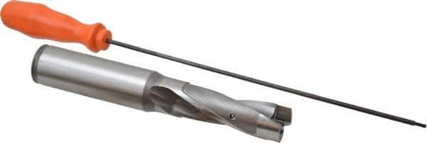 Kennametal - 22.23 to 22.73mm Diam, 3xD, 66.68mm Max Depth, 1" Shank Diam, 3.47" Flute, 6.63" OAL, Replaceable Tip Drill - KSEM0875 Insert, 4 Seat Size, Series KSEM - Apex Tool & Supply