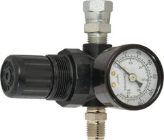 DeVilbiss - Paint Sprayer Air Regulator & Gauge - Gun Mounted Air Regulator with Gauge, Compatible with Spray Guns - Apex Tool & Supply