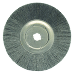 12" Diameter - 1-1/4" Arbor Hole - Crimped Steel Wire Straight Wheel - Apex Tool & Supply