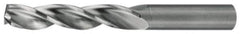 Walter-Titex - 11.1mm 150° Solid Carbide Jobber Drill - Bright Finish, Right Hand Cut, Spiral Flute, Straight Shank, 3-3/4" OAL, Standard Point - Apex Tool & Supply
