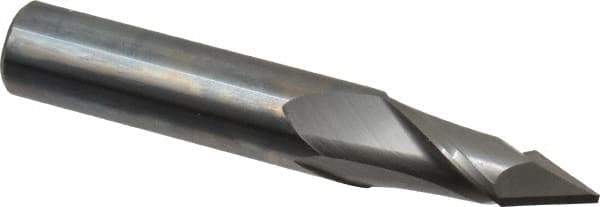 Melin Tool - 7/16" Diam, 1" LOC, 2 Flute, 60° Point Angle, Solid Carbide Drill Mill - Uncoated, 2-3/4" OAL, 7/16" Shank Diam - Apex Tool & Supply