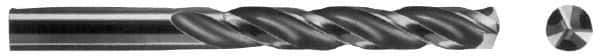 SGS - 15/32" 150° Solid Carbide Jobber Drill - Bright Finish, Right Hand Cut, Spiral Flute, Straight Shank, 4-3/4" OAL, Standard Point - Apex Tool & Supply