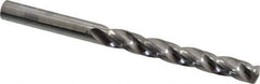SGS - 1/4" 150° Solid Carbide Jobber Drill - Bright Finish, Right Hand Cut, Spiral Flute, Straight Shank, 3-1/4" OAL, Standard Point - Apex Tool & Supply