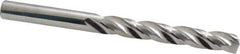 SGS - 21/64" 150° Solid Carbide Jobber Drill - Bright Finish, Right Hand Cut, Spiral Flute, Straight Shank, 4" OAL, Standard Point - Apex Tool & Supply