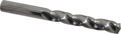 SGS - 31/64" 150° Solid Carbide Jobber Drill - Bright Finish, Right Hand Cut, Spiral Flute, Straight Shank, 4-3/4" OAL, Standard Point - Apex Tool & Supply