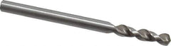 Accupro - 0.1457" 130° Parabolic Flute Cobalt Screw Machine Drill Bit - Bright Finish, Right Hand Cut, 0.787" Flute Length, 2.047" OAL, Split Point, Straight Shank - Apex Tool & Supply