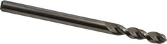 Accupro - 0.1535" 130° Parabolic Flute Cobalt Screw Machine Drill Bit - Bright Finish, Right Hand Cut, 0.866" Flute Length, 2.165" OAL, Split Point, Straight Shank - Apex Tool & Supply