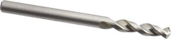 Accupro - 0.1654" 130° Parabolic Flute Cobalt Screw Machine Drill Bit - Bright Finish, Right Hand Cut, 0.866" Flute Length, 2.165" OAL, Split Point, Straight Shank - Apex Tool & Supply