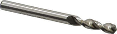 Accupro - 5.75mm 130° Parabolic Flute Cobalt Screw Machine Drill Bit - Bright Finish, Right Hand Cut, 28mm Flute Length, 66mm OAL, Split Point, Straight Shank - Apex Tool & Supply