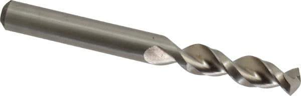 Accupro - 0.295" 130° Parabolic Flute Cobalt Screw Machine Drill Bit - Bright Finish, Right Hand Cut, 1.339" Flute Length, 2.913" OAL, Split Point, Straight Shank - Apex Tool & Supply