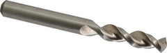 Accupro - 0.295" 130° Parabolic Flute Cobalt Screw Machine Drill Bit - Bright Finish, Right Hand Cut, 1.339" Flute Length, 2.913" OAL, Split Point, Straight Shank - Apex Tool & Supply